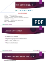 Business Studies 8-9: Trial Balance