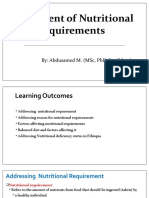 Assessment of Nutritional Requirements