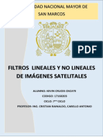 Filtros lineales y no lineales de imágenes satelitales