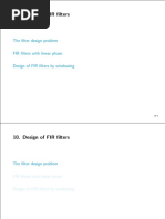 Design of FIR Filters: The Filter Design Problem