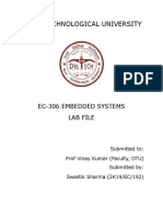 DTU EMBEDDED LAB REPORT ON BLINKING LED USING PIC MICROCONTROLLER