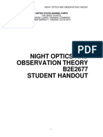 Night Optics and Observation Theory