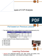 Techniques of CVP Analysis