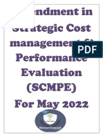 Amendment in Strategic Cost Management & Performance Evaluation (Scmpe) For May 2022