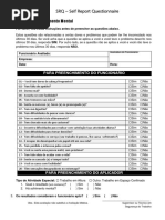 Teste: SRQ 20 - Self Report Questionnaire | PDF