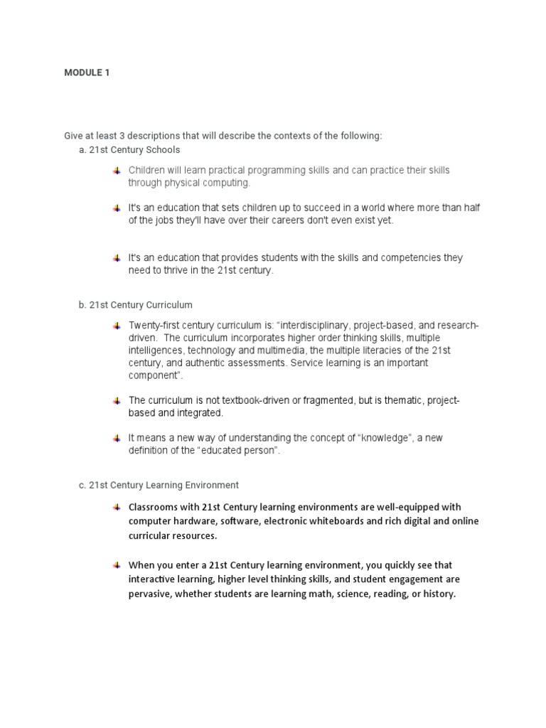 21st Century Education Overview | PDF | Learning | Curriculum