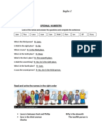 ORDINAL NUMBERS