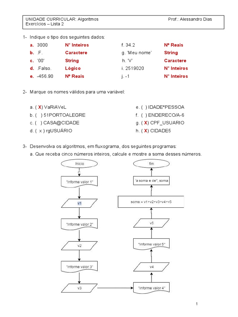 Algoritmos e Fluxogramas em Python | PDF | Programação de computadores ...