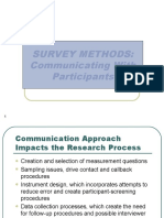Survey Methods: Communicating With Participants