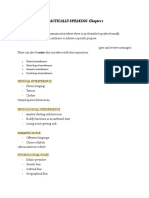 Practically Speaking Chapter 1: Public Speaking: An Act of Communication Where There Is An Identified Speaker Formally