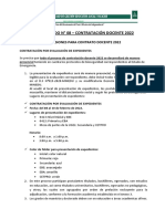 Comunicado #8 Precisiones Contrato Evaluación de Expedientes