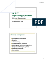 M 317: Operating Systems: Memory Management