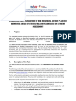 Rubric For Self-Evaluation of The Individual Action Plan For Identified Areas of Strengths and Weaknesses On Student Assessment