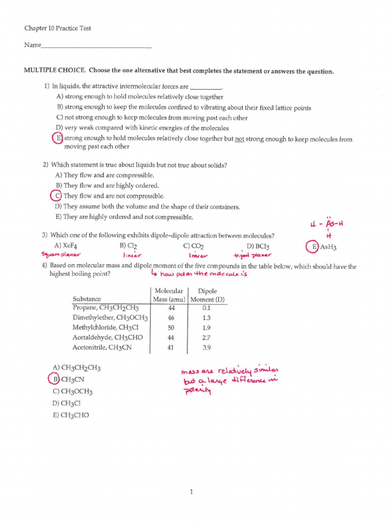 Practice Test 10 Answer Key | PDF