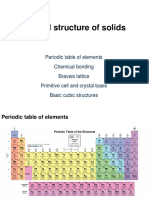 Crystal Structure of Solids