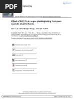 Effect of HEDP On Copper Electroplating From Noncyanide Alkaline Baths