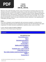 Download Volvo 240 Dl Gl Owners Manual 1986 by Frank van der Linden SN55791937 doc pdf