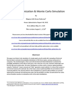 Portfolio Optimization and Monte Carlo Simulation