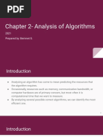 Chapter 2-Analysis of Algorithms: 2021 Prepared By: Beimnet G