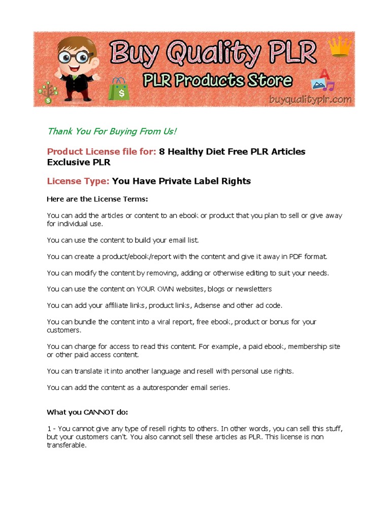 PLR Content Usage Guide | PDF | Communication | Mass Media