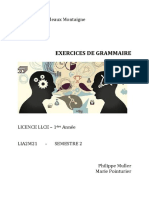 L2IA2M1 - Exercices de Grammaire
