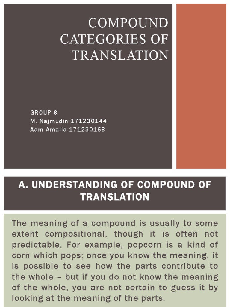 Understanding Compound Translation Types | PDF | Language Arts & Discipline