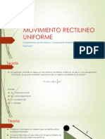 Movimiento Rectilineo Uniforme