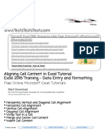Aligning Cell Content in Excel 2016 Tutorial - Excel 2016 Training - Data Entry and Formatting Lesson