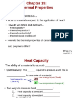 Issues To Address... : - How Do Materials Respond To The Application of Heat - How Do We Define and Measure..