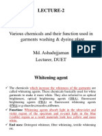 Lecture-2: Various Chemicals and Their Function Used in Garments Washing & Dyeing Plant