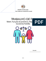 Capa - Função Económica, Reprodutiva Social Da Família