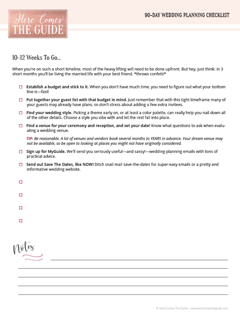 90-day-wedding-planning-checklist-pdf-wedding-marriage-unions
