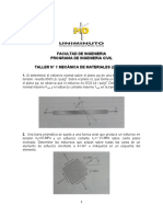 TALLER N° 1 MECÁNICA DE MATERIALES 2018 - I (1)