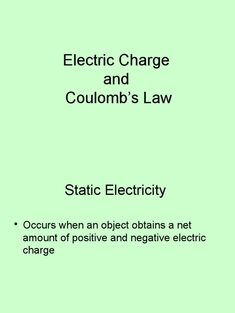 Understanding Coulomb's Law and Charges | PDF | Electric Charge ...