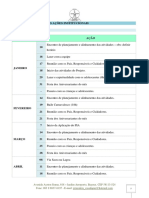 Calendário de atividades 2022 instituição