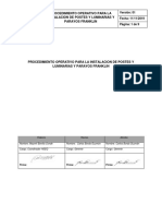 Procedimiento Instalación de Postes e Iluminaria