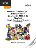 General Chemistry 1 Activity Sheet Quarter 2-MELC 12 Week 6