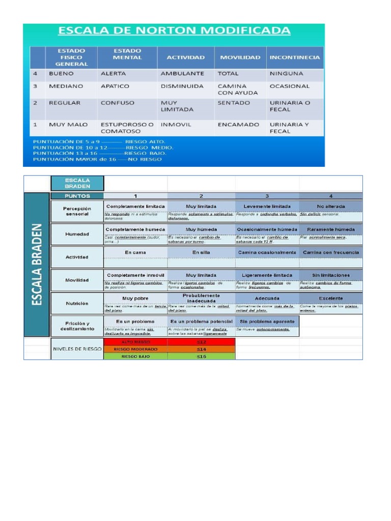 Escalas de Enfermería | PDF