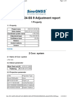SS 9 Adjustment report coordinates heights