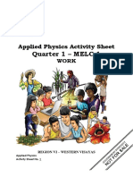 Quarter 1 - MELC 1: Applied Physics Activity Sheet