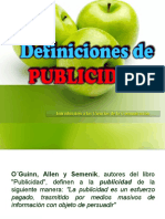DEFINICIONES DE PUBLICIDAD