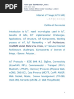 Iot Architecture, Onem2M Model, Reference Model: L-T-P - (C) 4-0-0