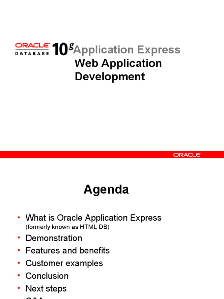 Apex Overview | PDF | Oracle Database | Databases