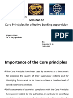 Seminar On: Core Principles For Effective Banking Supervision