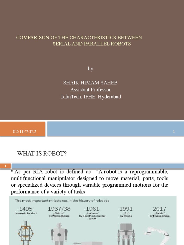 Serial vs Parallel Robots Comparison | PDF | Artificial Intelligence ...