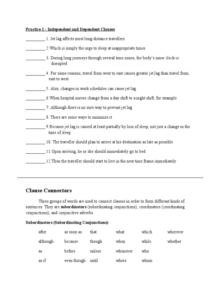 Clauses and Sentence Structure Guide | PDF | Sentence (Linguistics ...