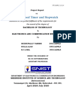 8051-Based Timer and Stopwatch: Bachelor of Technology Electronics and Communication Engineering