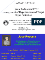 Selamat Datang para Sejawat Pada Acara RTD: Management of Hypertension and Target Organ Protection