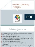 Introduction to Learning Theories in 40 Characters