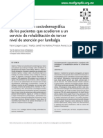 Caracterización Sociodemográfica de Los Pacientes Que Acudieron A Un Servicio de Rehabilitación de Tercer Nivel de Atención Por Lumbalgia